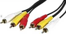 3sztuki x kabel przewód RCA x RCA RGB 3xRCA Chinch