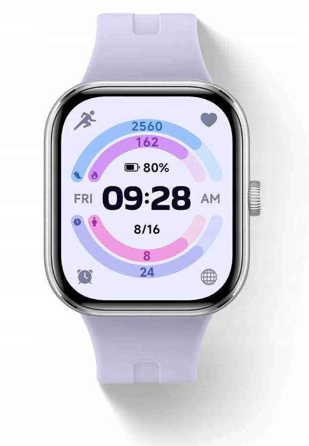 Smartwatch Xiaomi Watch 5 fioletowy Smartband 2.0" Bluetooth 5 ATM