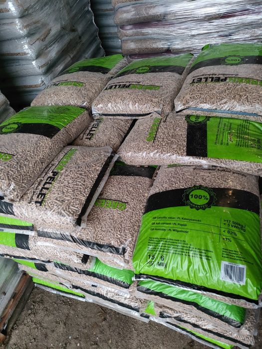 Pellet drzewny GREEN, Wood pellet, Husky, Pelleton wysoka jakość A1