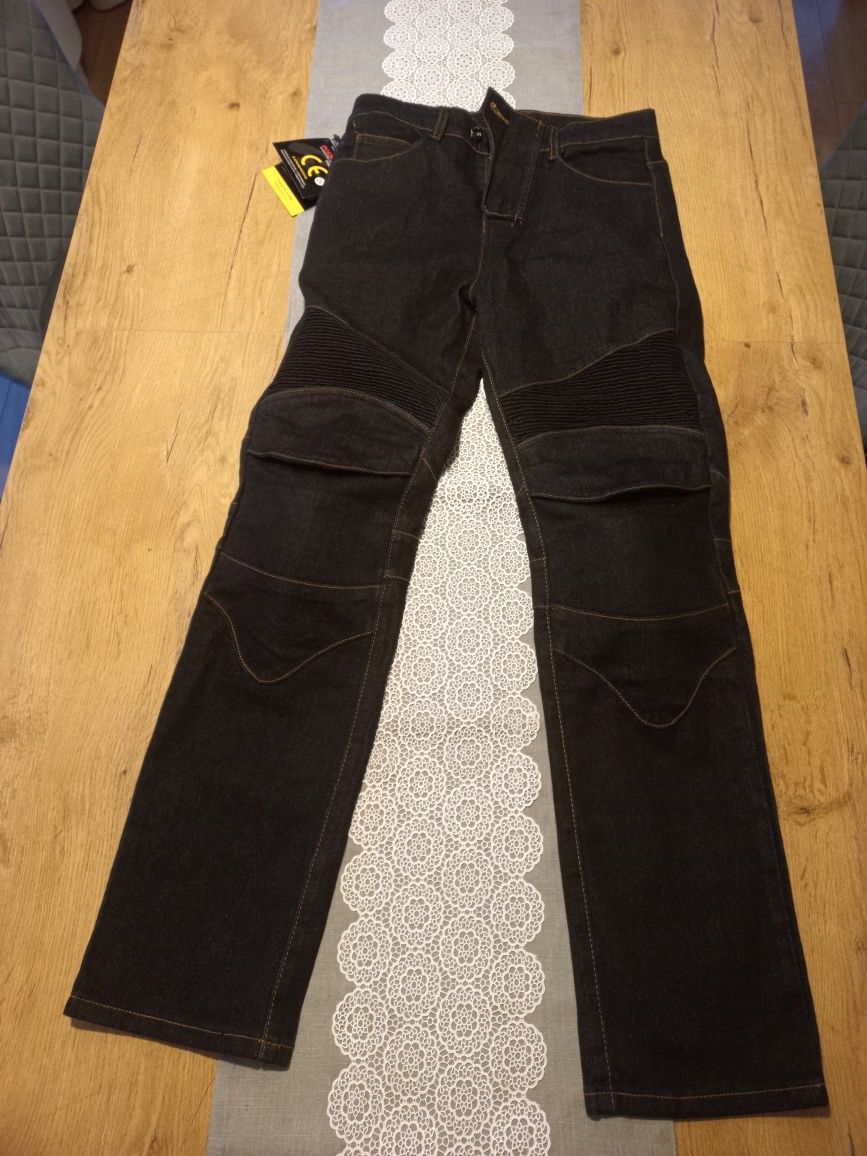 Spodnie motocyklowe na motor  unisex z wkładami nowe jeans