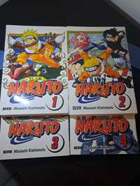4 volumes do livro do Naruto traduzido em português
