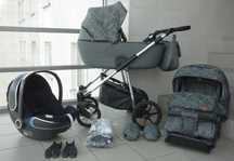 wózek 4w1 Baby Merc La Noche z fotelikiem GB + baza isoifx