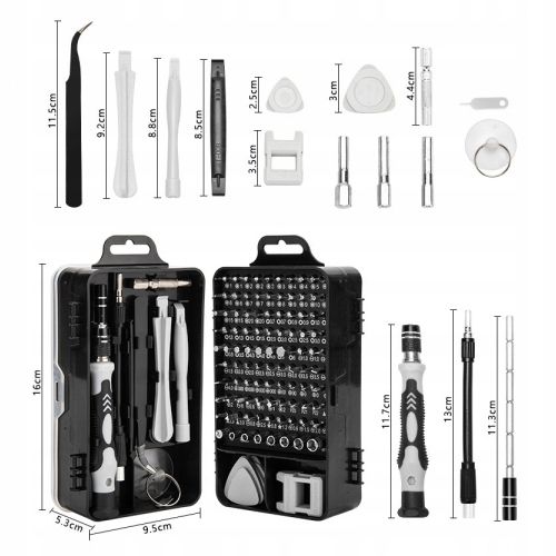 Klucze 115w1 Zestaw Precyzyjnych Śrubokrętów Torx Wkrętak