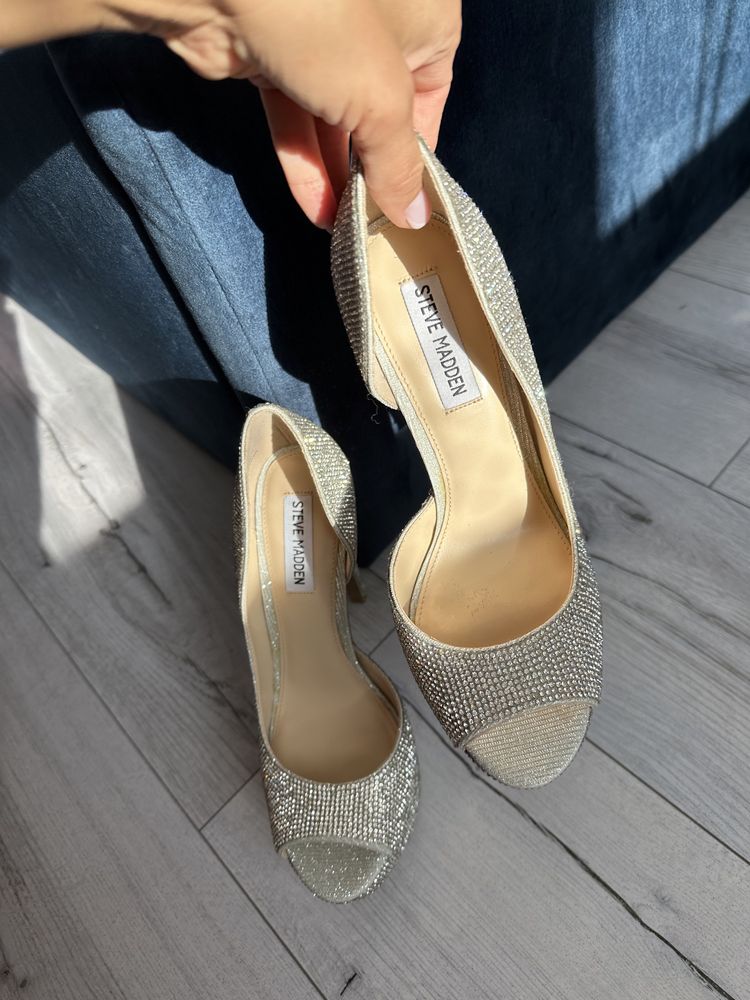 steve madden crystal стрази женские туфли босоножки 38