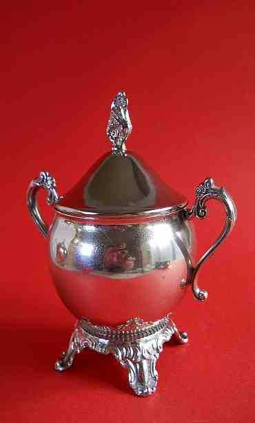 Набор новых сахарниц, мельхиор, серебрение, США