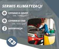 Serwis klimatyzacji - czynnik 1234yf,  R134a + odgrzybianie