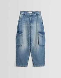 bershka Cargo skater jeans мешковатые джинсы бершка размер 34