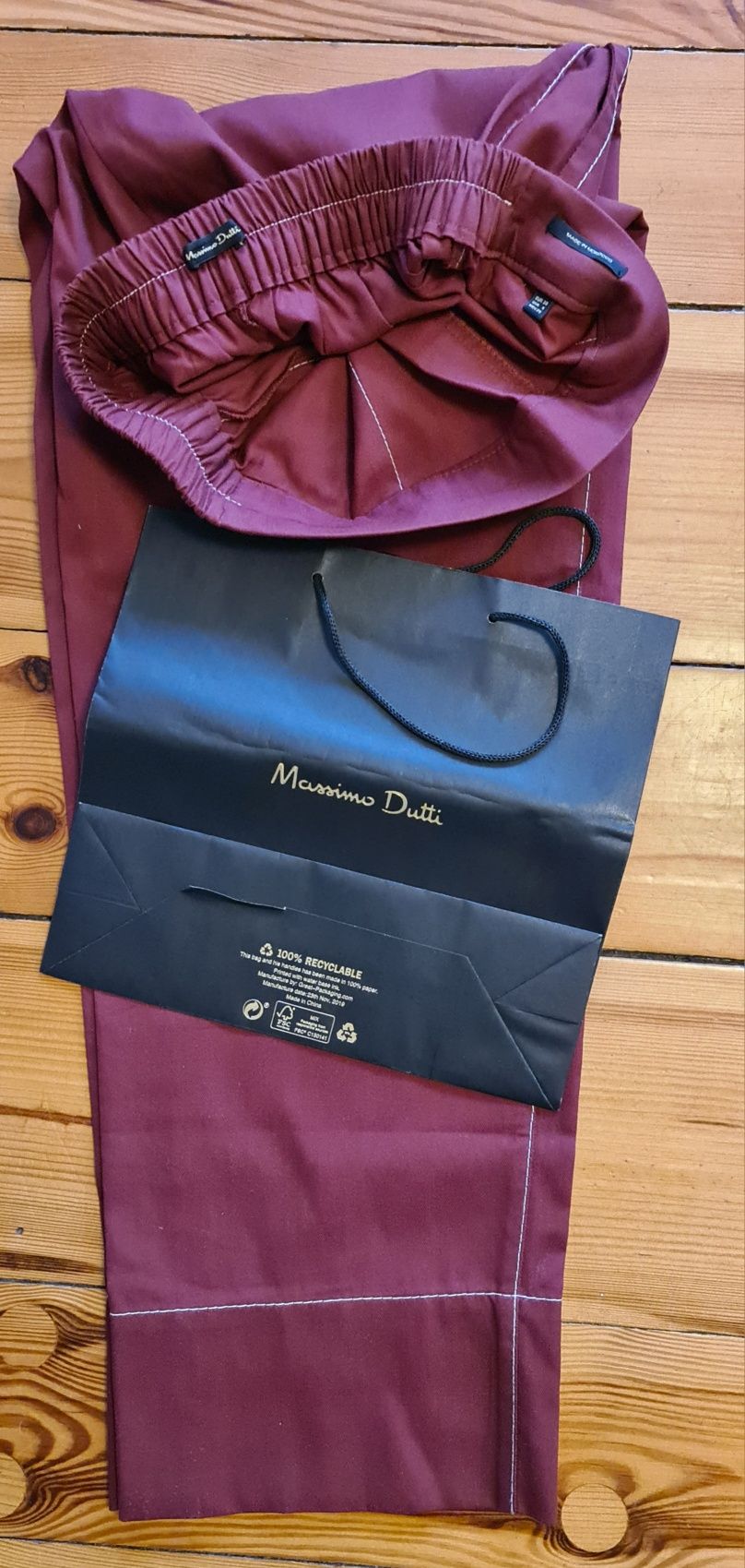 Massimo Dutti - letnie spodnie z szerokimi nogawkami