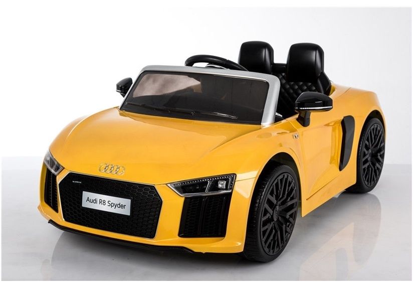 Auto na akumulator AUDI R8 Spyder USB Skóra Gumowe koła czerwony