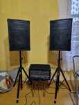 Nagłośnienie (powermixer Yamaha + satelity + okablowanie)