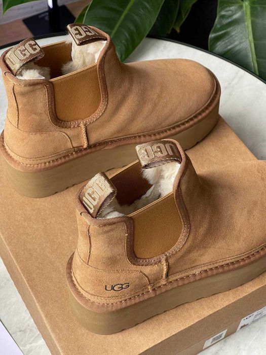 Женские ботинки UGG Neumel Platform Chelsea 36-41 Натур Замша! Купить!