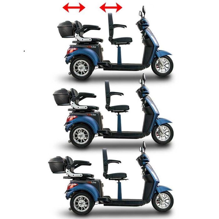 Dwuosobowy Inwalidzki Skuter elektryczny Bili Bike Shino G5 1000W