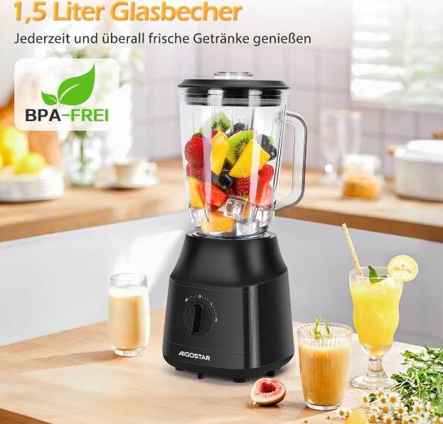 Blender kielichowy Aigostar B30203NRY 800 W czarny