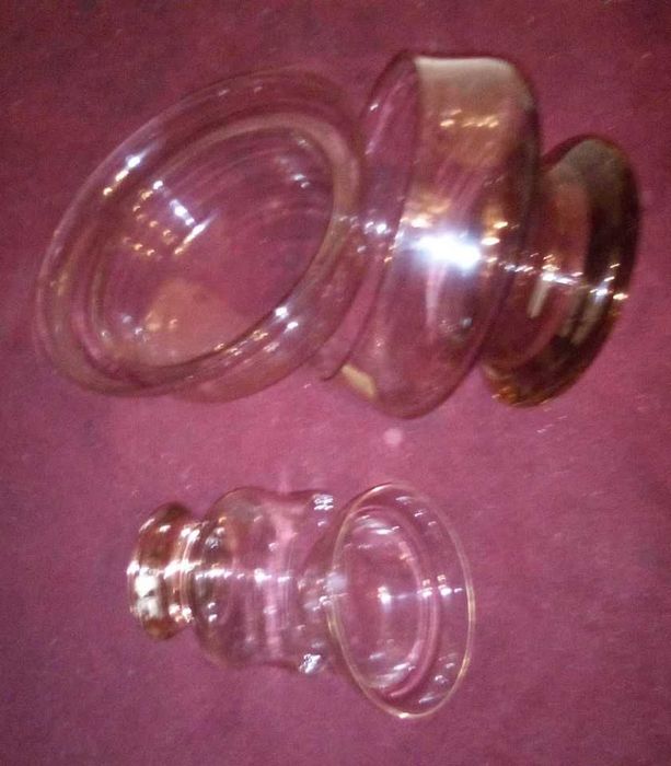 Taças bases tigelas cristal, 1 pesada/4 com base tig (algs min pontos)