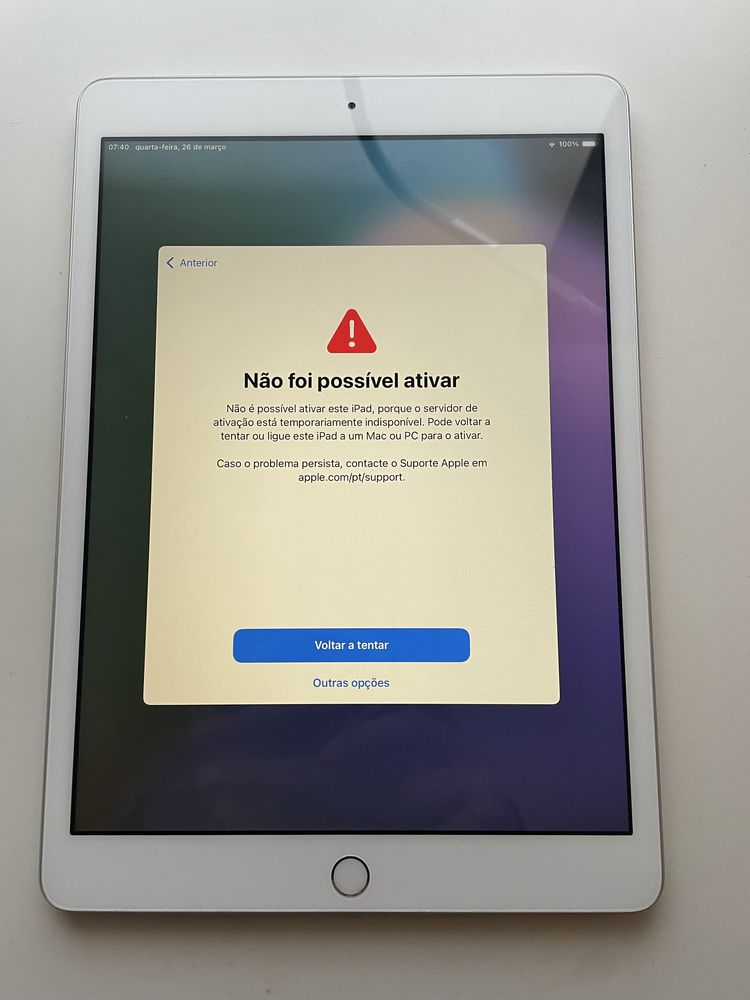 iPad 7 32gb (sem activação) para peças.