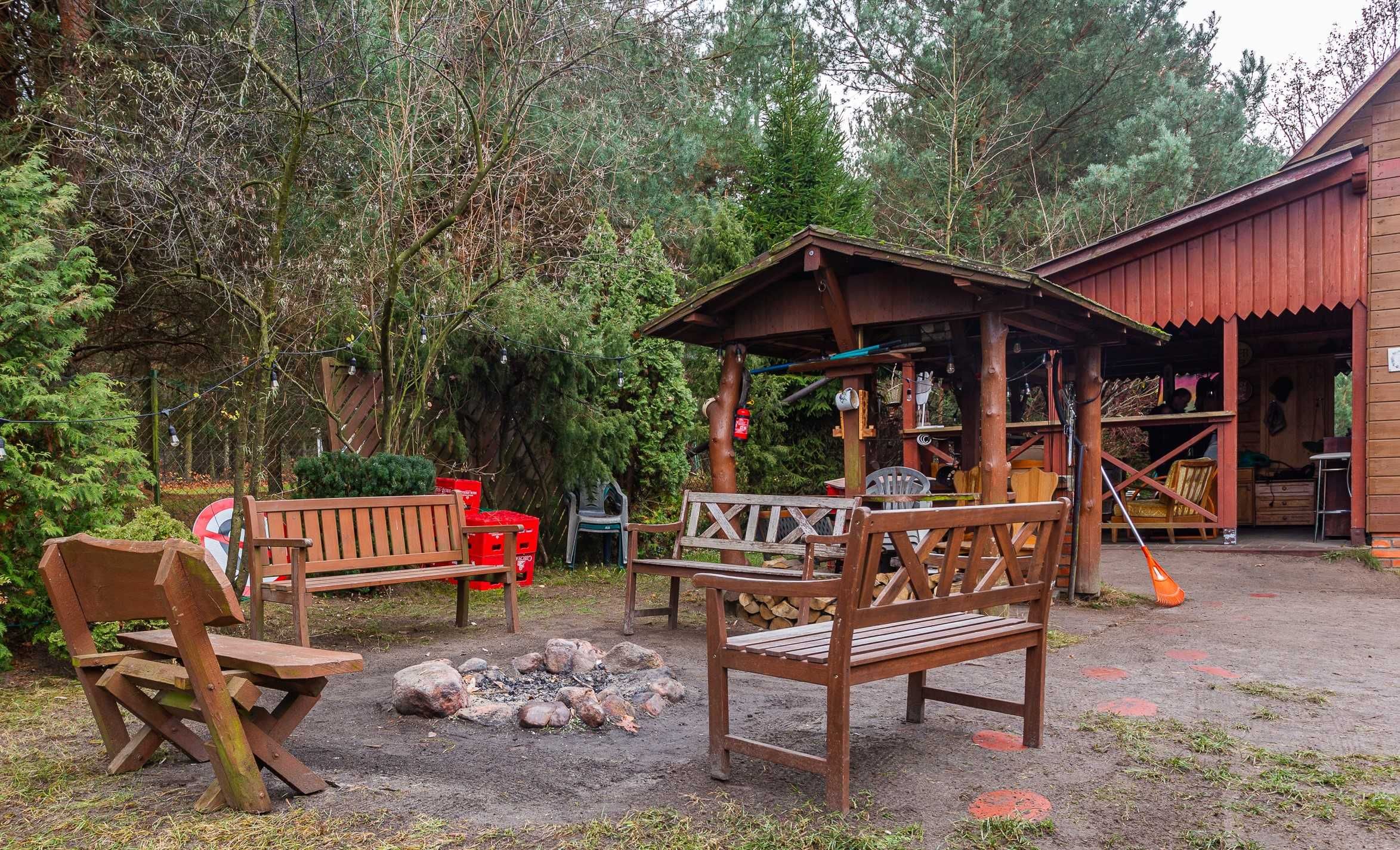 Domek Sauna i Działka w Dąbrówce pod Lublinem.ognisko grill spokój