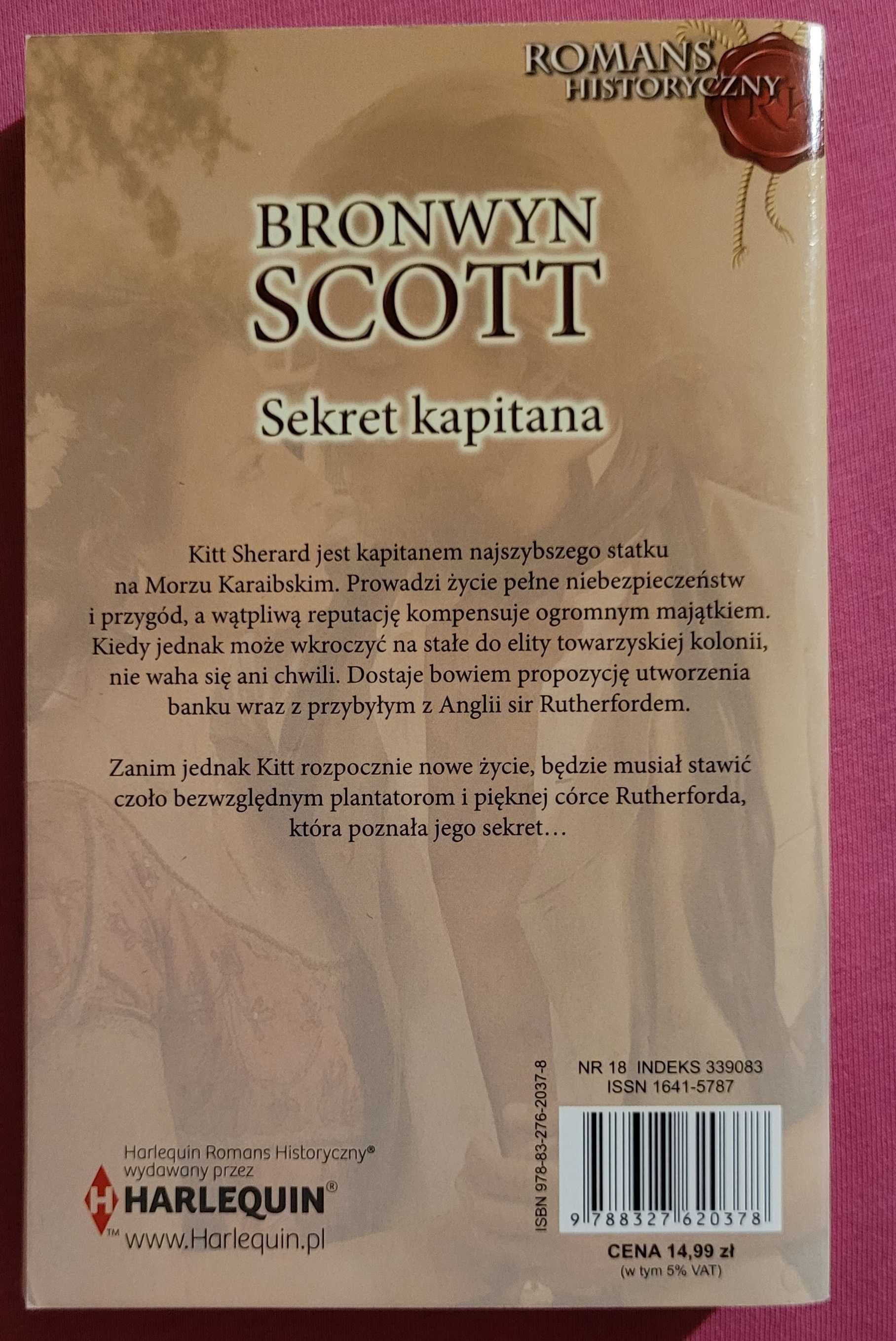 Romans historyczny HARLEQUINA "Sekret kapitana" B.Scott nr 454 (2)