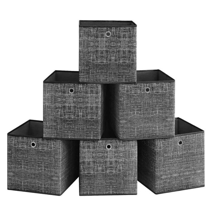 Pudełka do przechowywania (zestaw 6 szt.) Songmics RFB033B01V1 ,szare