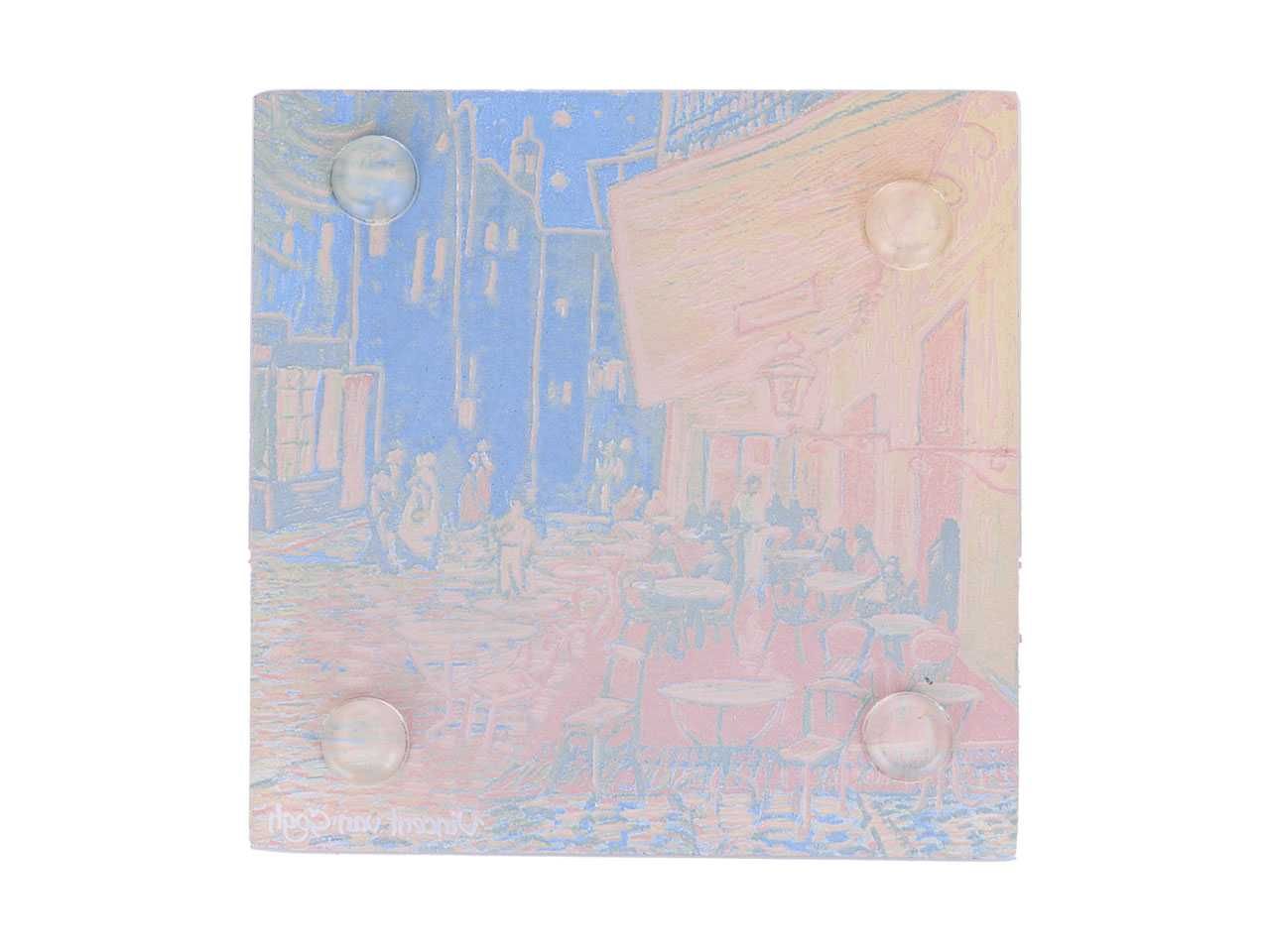NOWA Podkładka szklana V Van Gogh Taras kawiarni w nocy 10,5x10,5cm