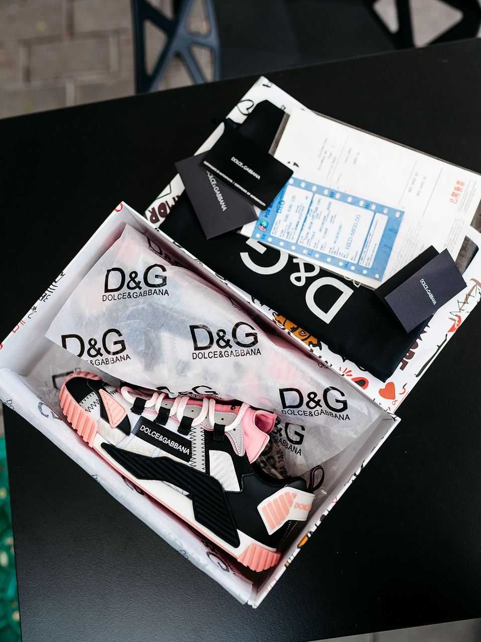 Sneakersy rózowe D&G - NS1 pink 36-38r