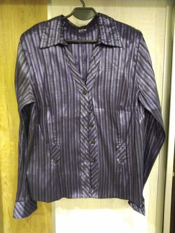 Fioletowa koszula w paski