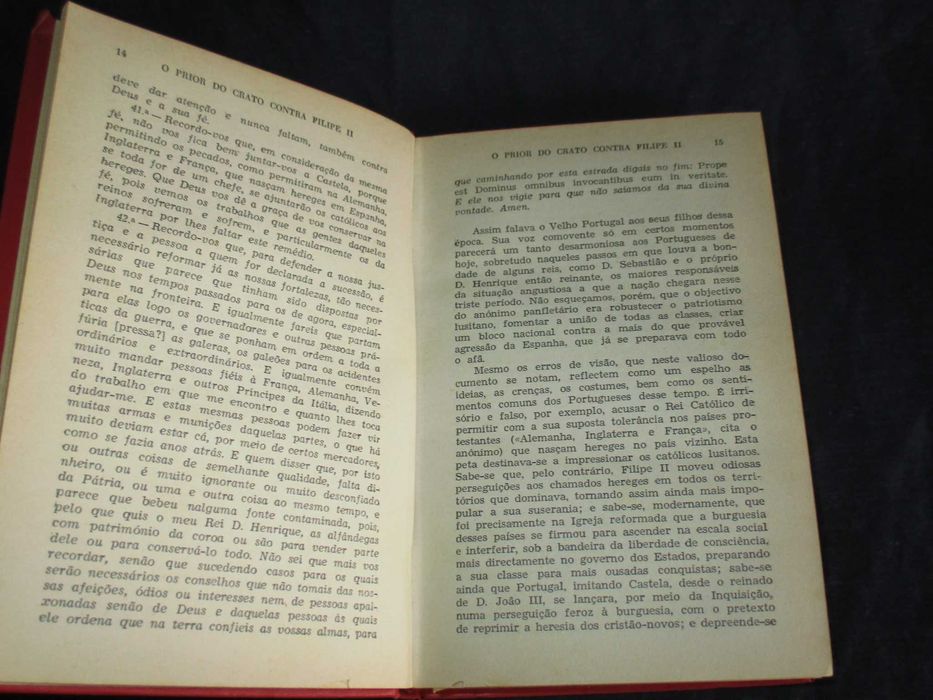Livro O Prior do Crato contra Filipe II Mário Domingues