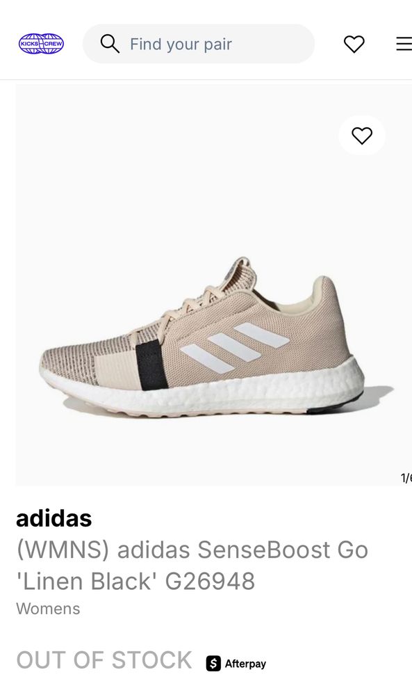 adidas SenseBoost Go 'Linen Black' G26948 Stan idealny rozmiar 39