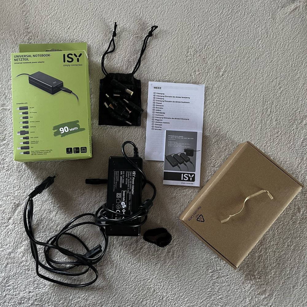 Ładowarka do laptopa zasilacz do notebooka ISY IAC 2103 90W