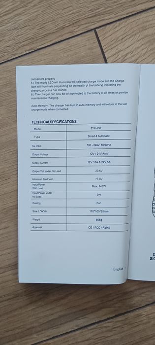Prostownik ładowarka akumulatorów 12V 24V funkcją naprawy