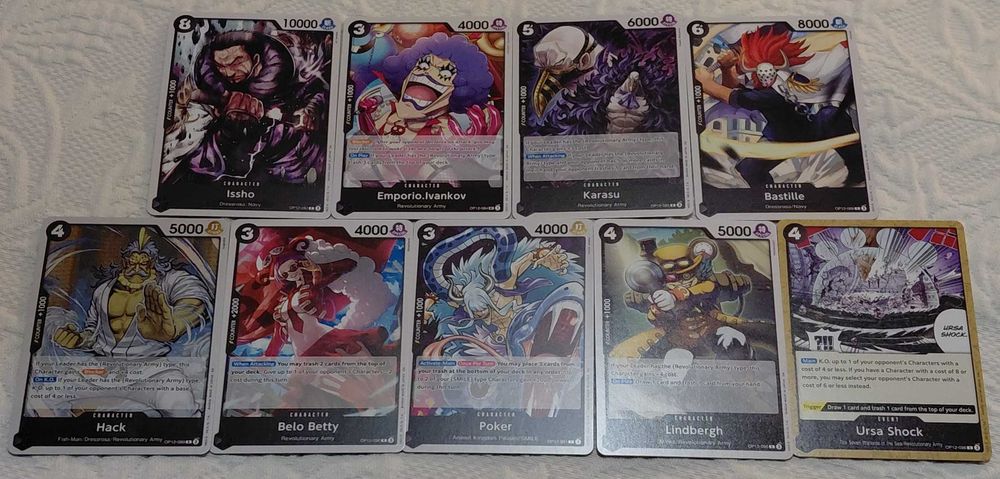 lote de 283 cartas one piece tg op12