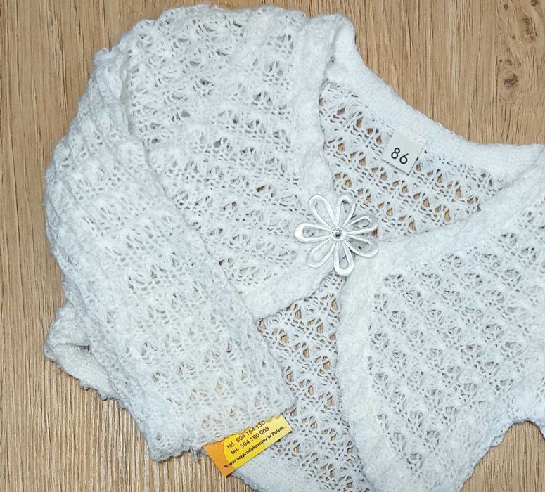 Dzianinowe bolerko dla dziewczynki 80/86 cm