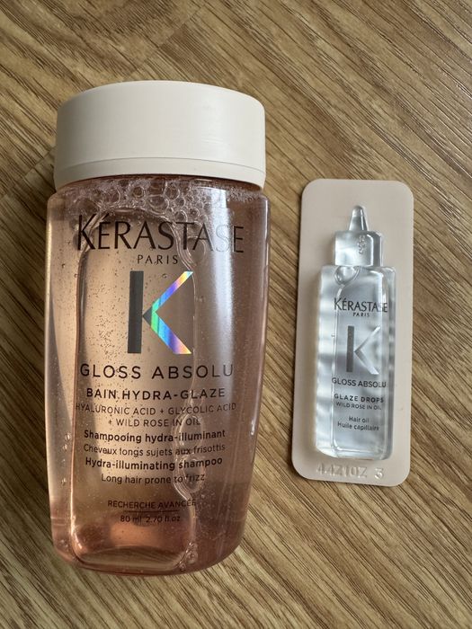 Kérastase Gloss Absolu szampon + olejek dla włosów puszących się
