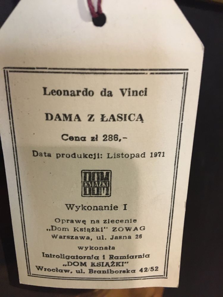 Obraz Leonardo da Vinci-Dama z Łasicą