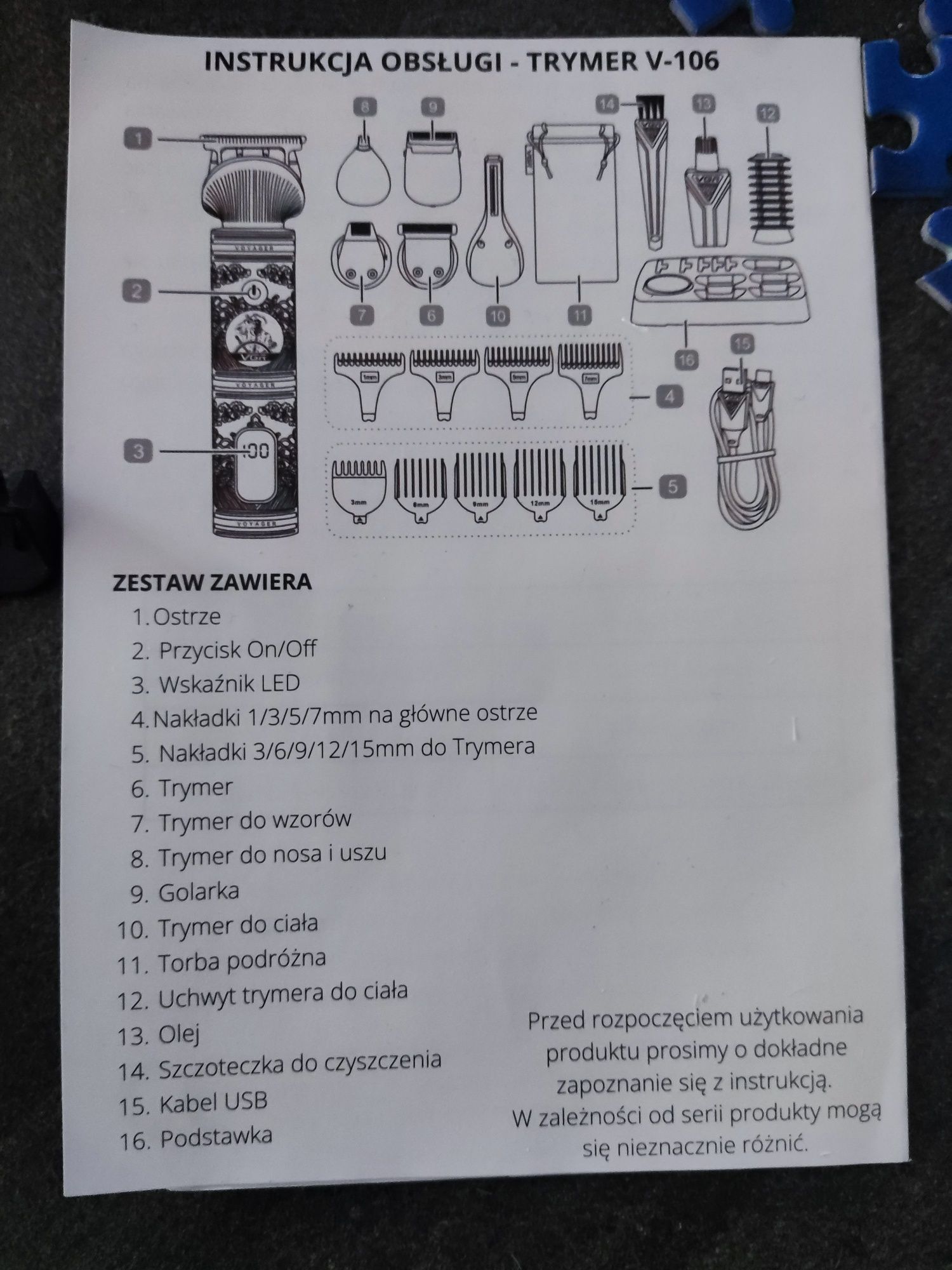 Maszynka do strzyżenia 6w1