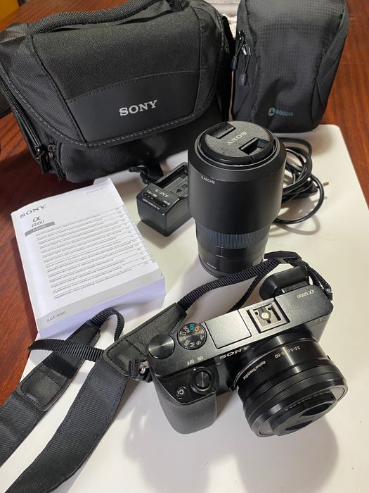 Kit completo Sony A6000 com lentes e acessórios