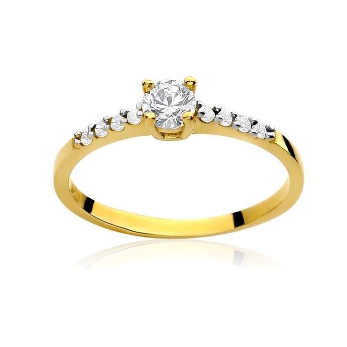 WYPRZEDAŻ 250zł/g 333 Złoty Pierścionek z Cyrkoniami zaręczynowy