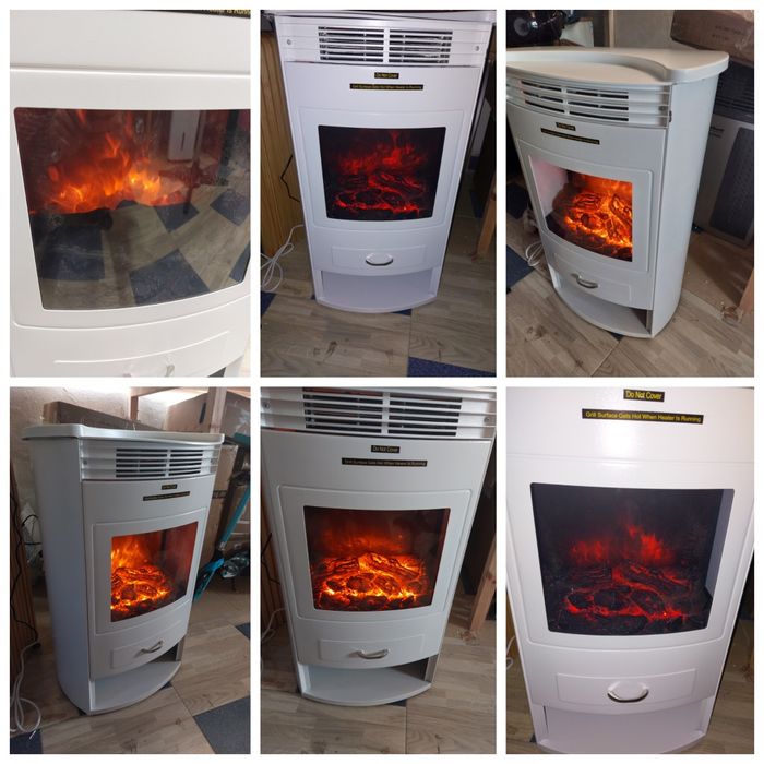 Kominek elektryczny, 950/1900 W, termostat, programator czasowy, kolor