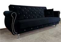 NOWA sofa kanapa rozkładana z funkcją spania pik na nogach ludwik 3 os
