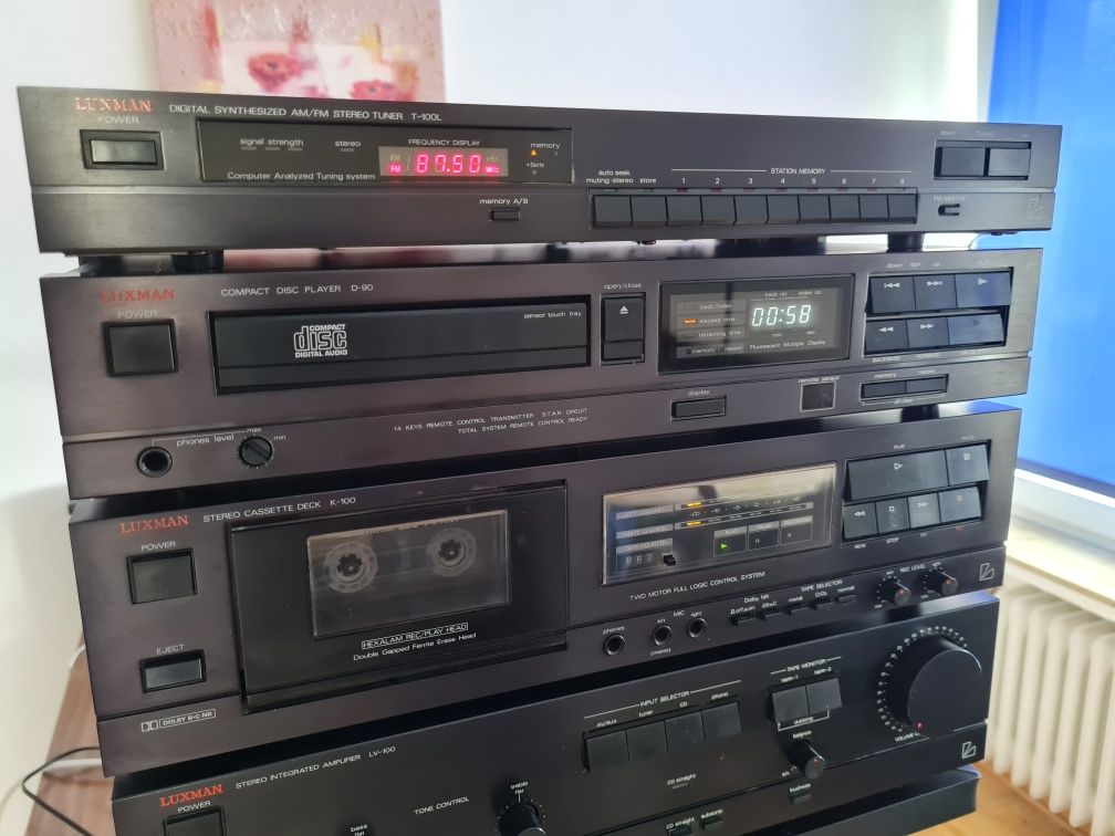 Luxman LV-100, T-100L, K-100, CD D-90 + szafka