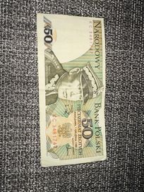 Banknot 50 złotych rok 1988 PRL