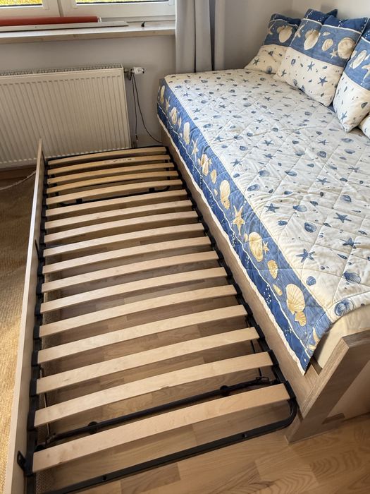 Pojedyncze łóżko + wysuwane VOX modern ze skrzynią i 2 materacami