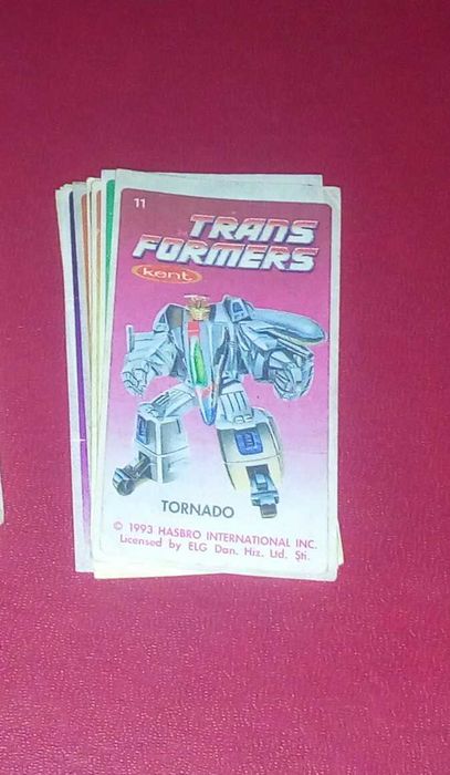 Наклейки Action Man фирмы Akas и Transformers фирмы Кent