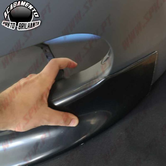 LIP SPOILER FRONTAL BMW E46 LOOK CSL (BLACK GLOSS) - Plástico