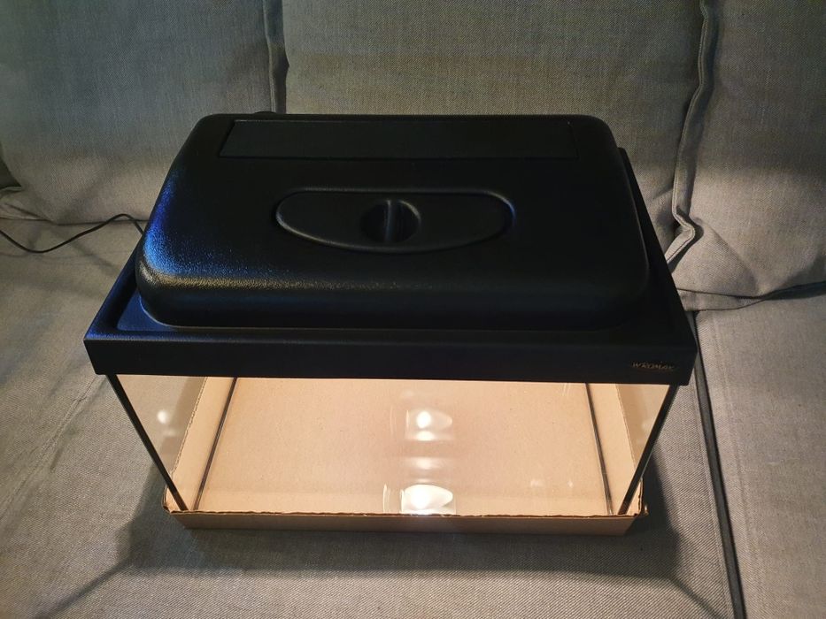 Akwarium Wromak 25L 40x25x25 z Pokrywą i Oświetleniem Zestaw NOWY