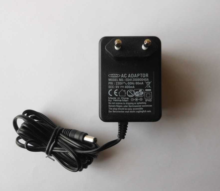 Блок питания 9v- 400ma ED4120090040A helms-man