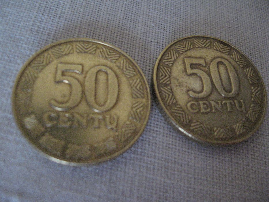 moneta - bilon, 50 Centu 1997 i 2000 - Lietuva