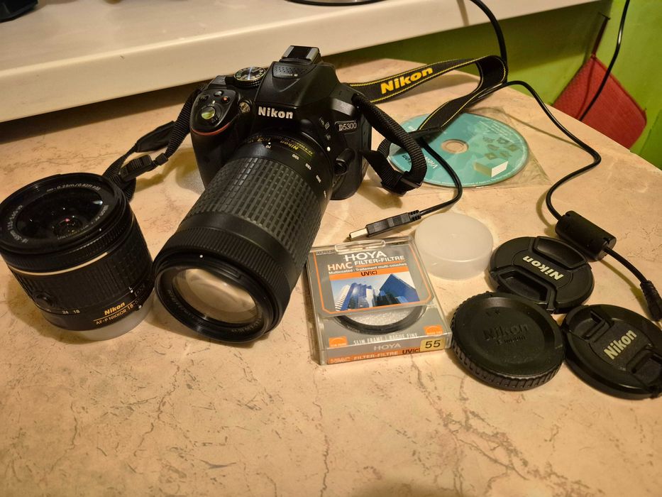 NIKON D5300 + DX VR 18-55 + DX VR 70-300 przebieg 5665