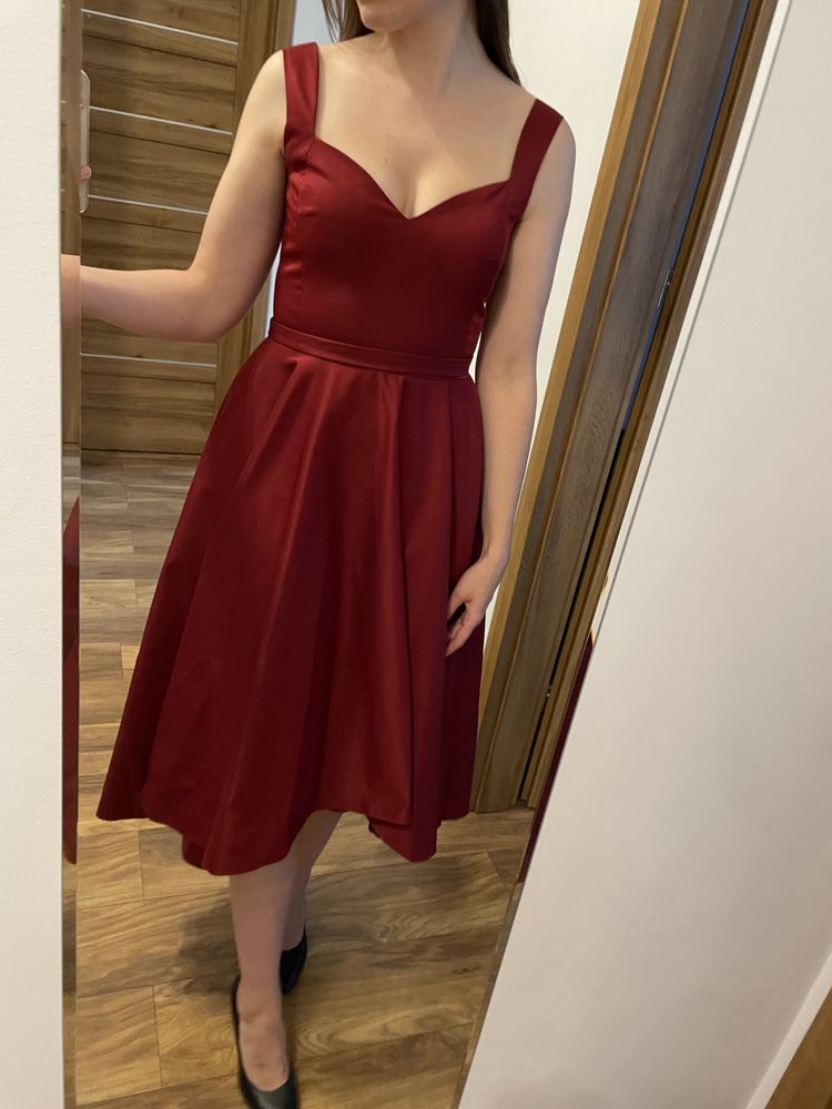 Czerwona sukienka Miriam - Szyjemy Sukienki (36, 38) - na wesele