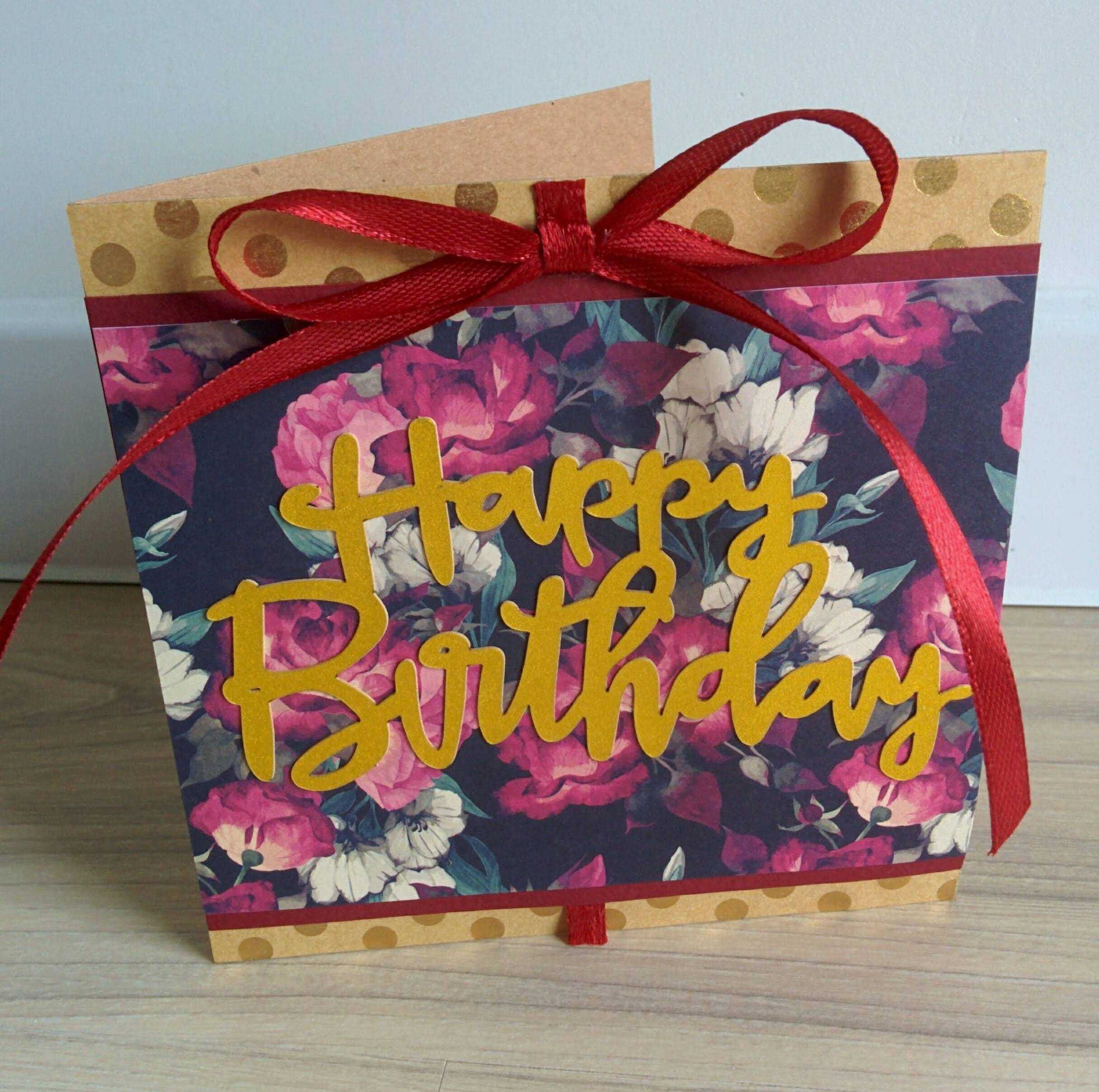 kartka urodzinowa handmade ręcznie robiona dla kobiety