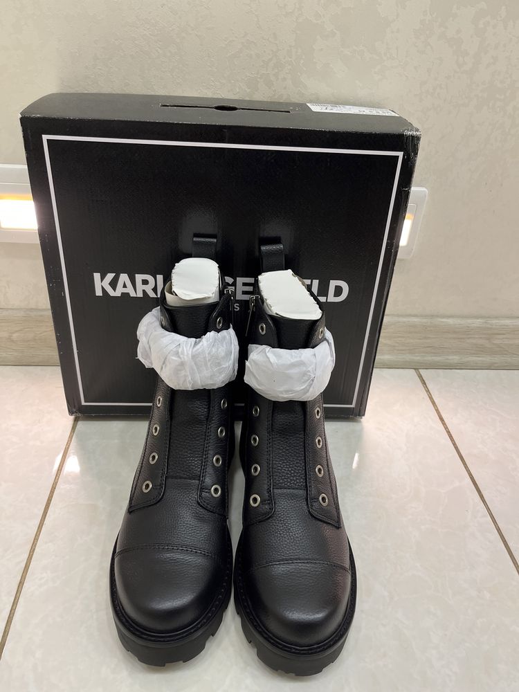 Шкіряне взуття чоботи Karl Lagerfeld